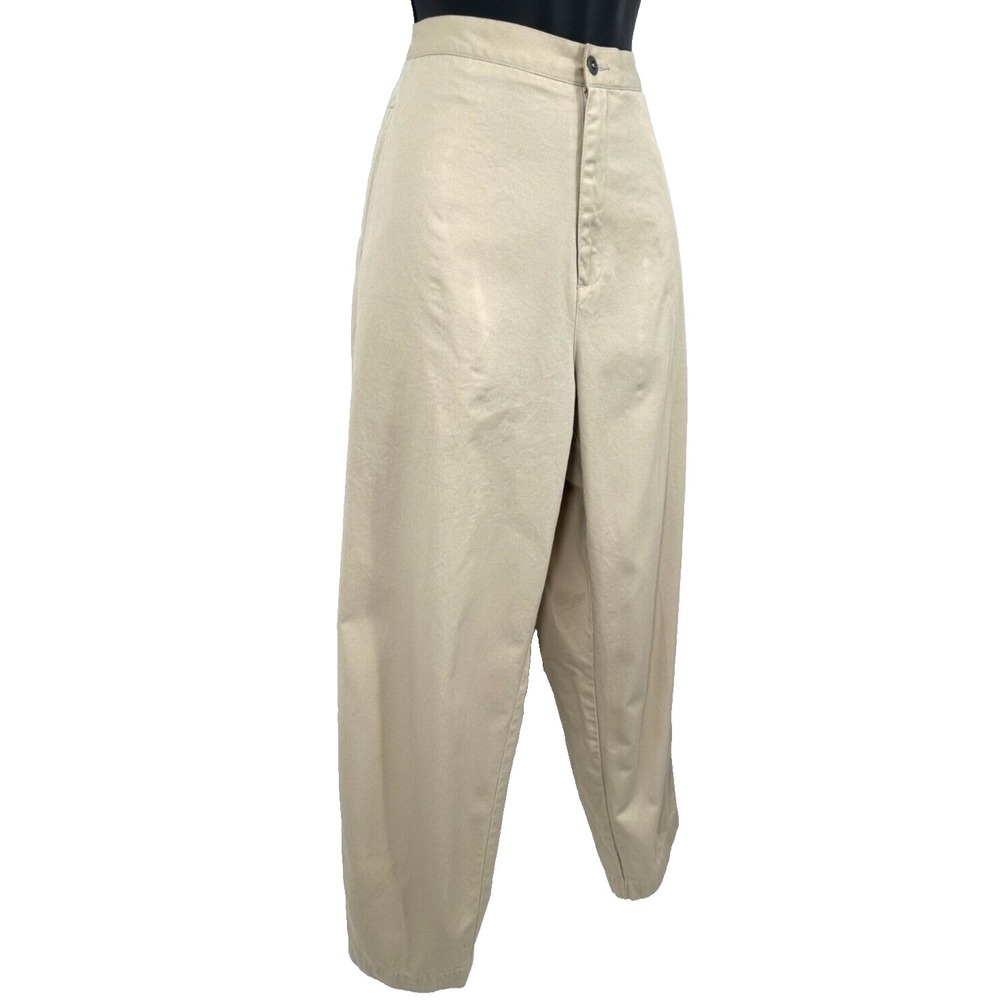 Liz Claiborne Liz Sport Womens Casual Chino Pants Size Petite 14P Beige Cotton - Picture 7 of 12